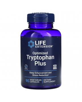 Life Extension, оптимизированный триптофан плюс, 90 вегетарианских капсул Life Extension, оптимизированный триптофан плюс, 90 вегетарианских капсул